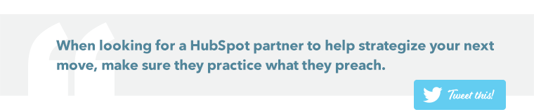 HubSpot Partner Agency Tweet