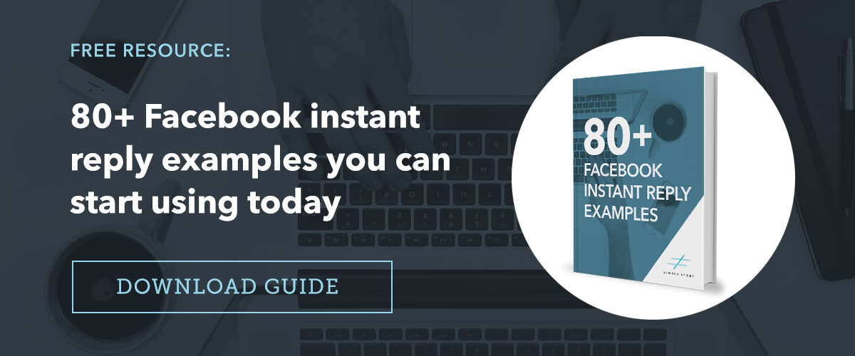 Facebook Instant Reply Examples