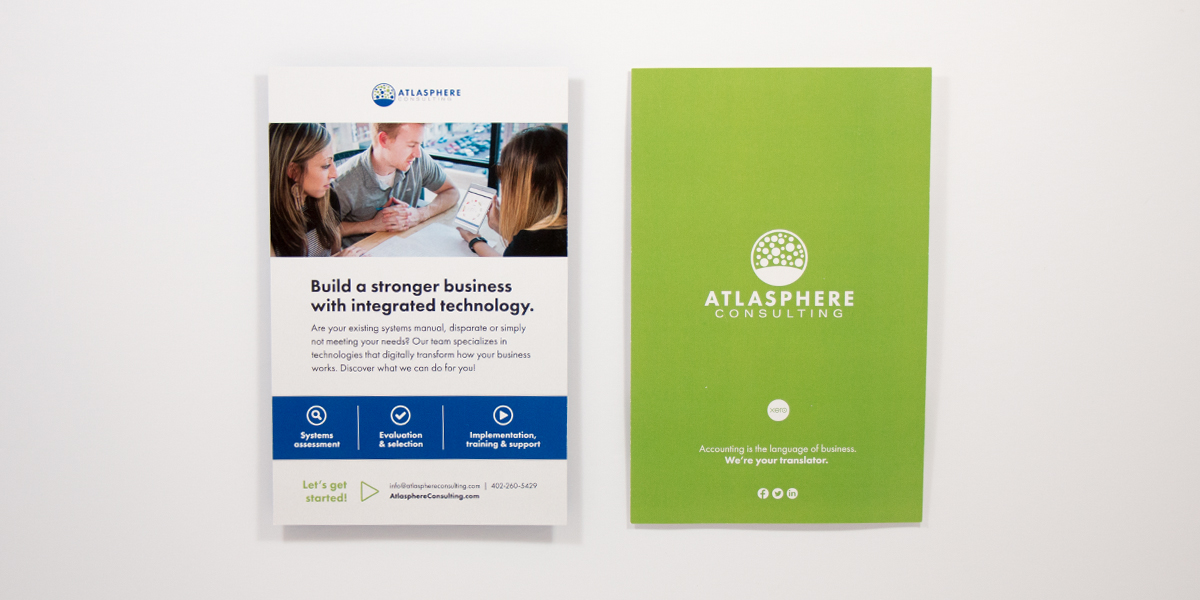 Atlasphere Consulting Leave Behind Cards